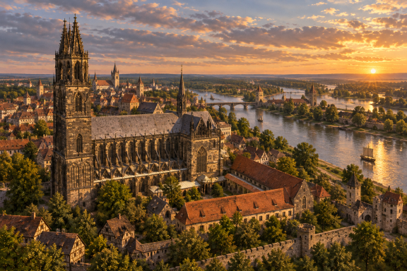 Magdeburg mit Dom – bedeutenster Ort des mittelalterlichen Ostfalens